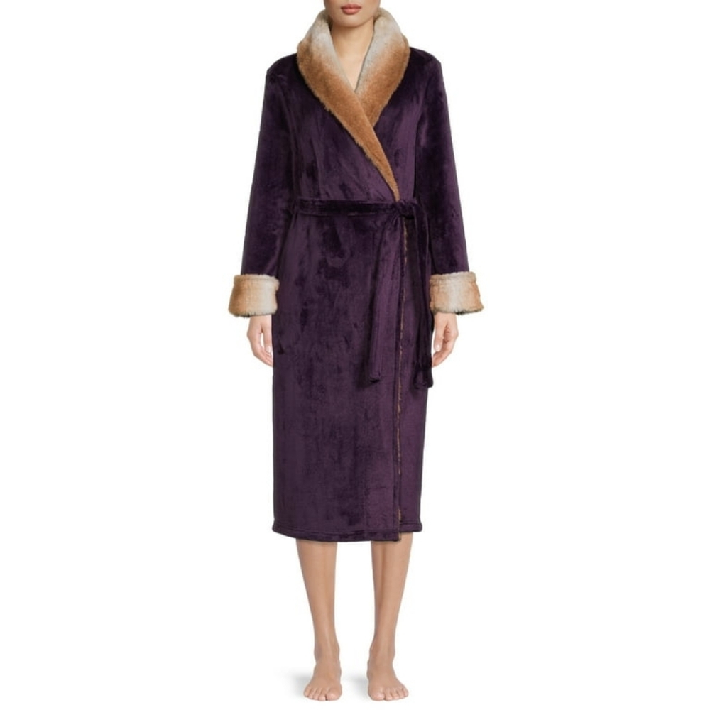 Nwt Secret Treasures Women’s Super Faux Mink Robe purple Sz 3x
